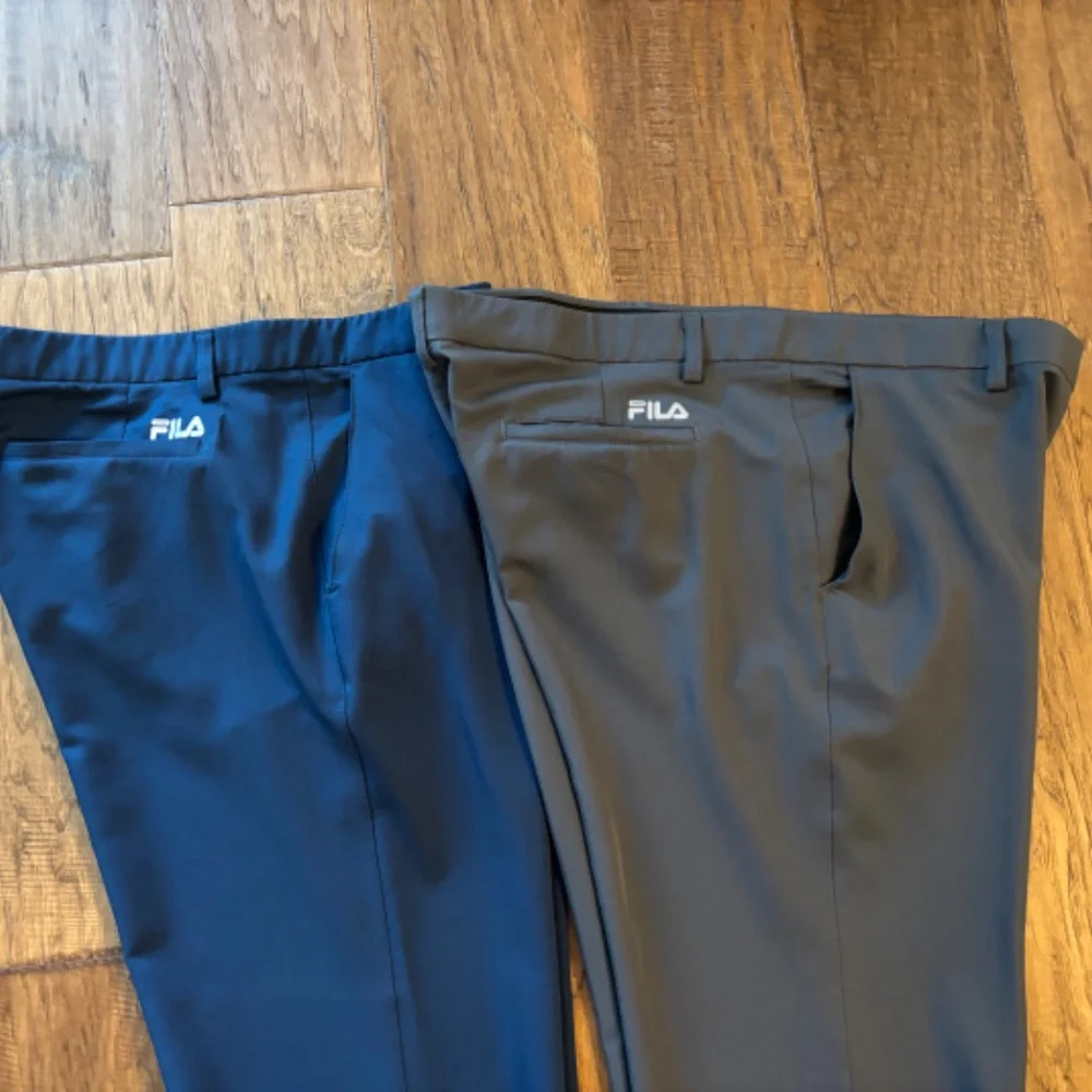 Fila Two Pair Gray Navy Blue Stay The Course Golf Pants Men's Size 38 X 32